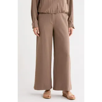 Max Studio Wide Leg Pants in Mushroom at Nordstrom Rack, Size X-Small