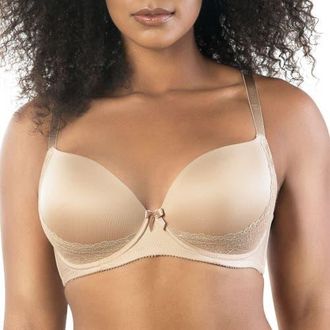 Affinitas Casey Plunge Molded T-Shirt Bra in E. Nude at Nordstrom, Size 34Ddd