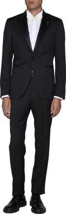 Tagliatore Mens Suit Vesuvio Black Suits