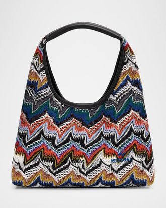 Missoni Zigzag Raschel Knit Hobo Bag