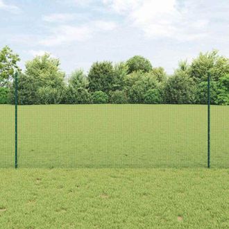 vidaXL Reja Con Postes Verde 1.2 X 25 M Acero Vidaxl