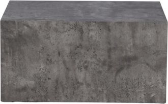 VE DESIGN Design Couchtisch York low 80 x 60 cm - Marmorlook Grau