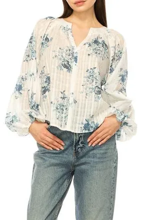 A Collective Story Button-Up Floral Top in Bright White at Nordstrom Rack, Size X-Large
