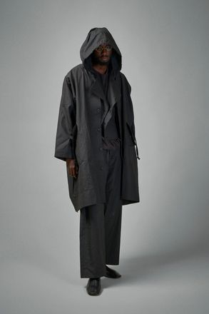 Jan-Jan Van Essche COAT 32 Long Loose Unlined Fit Coat With Detachable Collar