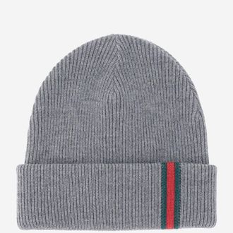 Gucci Berretto in lana Gucci con nastro palmato