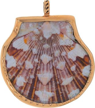 Dezso by Sara Beltran Pendente a conchiglia in oro rosa 18 carati con onice