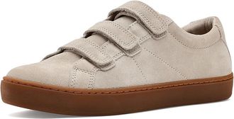 L.L.Bean Eco Bay Leather Triple Velcro Sneakers Womens Shoes Shore/Gum : 9.5 B - Medium, Suede