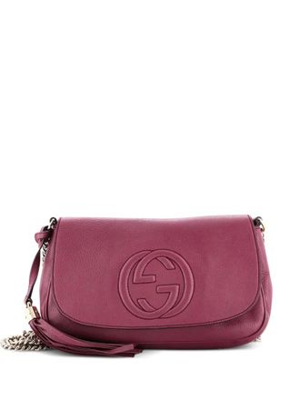 Gucci Soho Chain Leather Medium crossbody bag - Viola