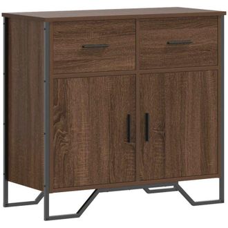 vidaXL vidaXL Credenza Rovere Marrone 79,5x35,5x74,5 cm in Legno Multistrato