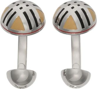 Burberry Geruite manchetknopen - Zilver