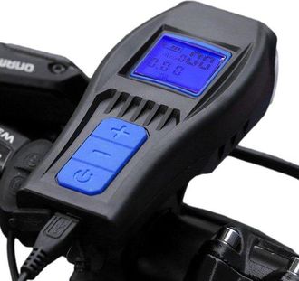 OEM Ciclocomputador Con Veloc&iacute;metro, Luz Y Bocina Para Bicicleta - Ciclismo Seguro - Funci&oacute;n 3 En 1 - 10,8 X 9,8 X 6,8 Cm - Zafiro