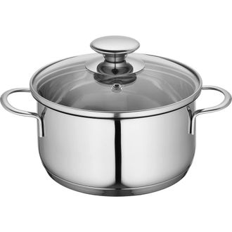 K&uuml;chenprofi Mini Stockpot w/ Glass Lid, 1.6 qt., 6.25-Inch Diameter in Silver at Nordstrom