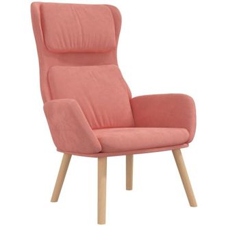 vidaXL Sill&oacute;n De Relax De Terciopelo Rosa Vidaxl