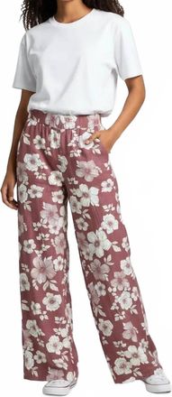 Dex Clothing Sfloral Pant In Old Rose