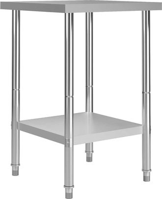 vidaXL Vidaxl - Mesa De Trabajo Para Cocina Acero Inoxidable 60x60x85 Cm