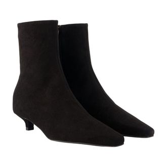 Toteme Womens Calfskin Leather Ankle Boot Black