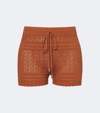Melissa Odabash Shorts de pointelle de algod&oacute;n Helena