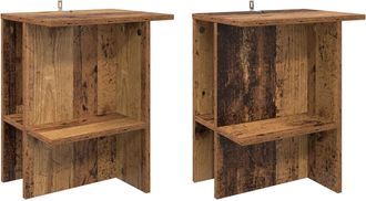 vidaXL Mesa De Caf&eacute; 2 Uds. Madera Envejecida 40 X 30 X 49 Cm Vidaxl