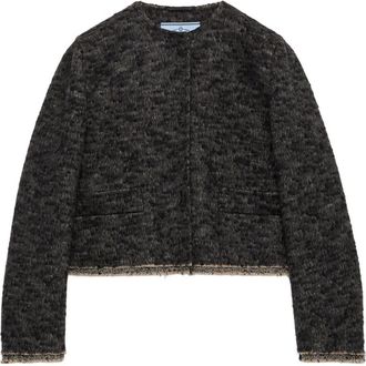 Prada contrast-trim jacket - Grey