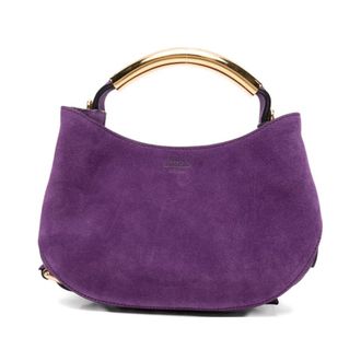 Moschino Handle Me Afgeronde Schoudertas - Dames - Handtassen - Paars - ONE Size - Leer - Tassen