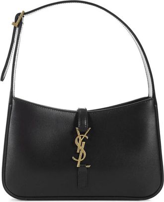 Saint Laurent Le 5 &Agrave; 7 Hobo Tas - Dames - Schoudertassen - Zwart - ONE Size - Leer - Tassen