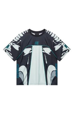Rta Soren Bike Graphic T-Shirt in Black Light Teal Racing at Nordstrom, Size Xxx-Large