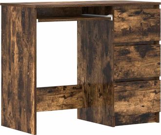 vidaXL Escritorio De Madera Contrachapada Roble Ahumado 90x45x76 Cm Vidaxl