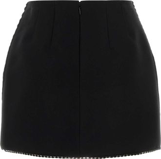 Prada Womens Skirt Black Polyester Silk