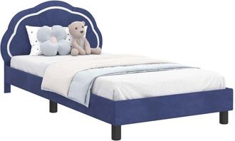 vidaXL Cama Para Ni&ntilde;os Con Cabecero Azul Polic&iacute;a 90 X 190 Cm Vidaxl