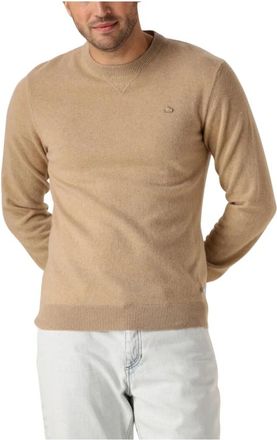 The Goodpeople Beige Knox Trui voor Heren - Heren - Ronde hals truien - Beige - 2XL - Truien & Vesten