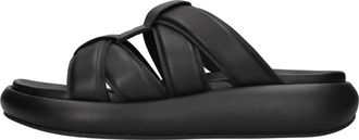 Ash Leren Muiltjes - Dames - Sandalen - Zwart - 39 EU - Leer - Schoenen