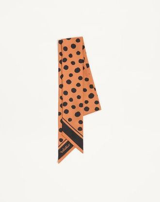 Valentino Garavani Dalmatian Polka Dot Silk Bandeau Scarf Wo