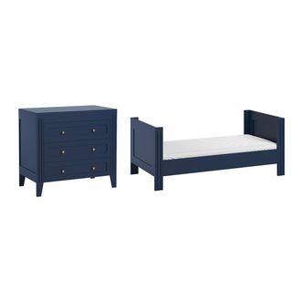 Vox Lit B&eacute;b&eacute; &Eacute;volutif Et Commode 3 Tiroirs Vox Milenne Bleu
