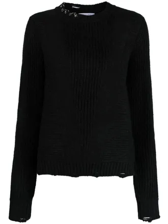 Patrizia Pepe Cropped trui - Zwart