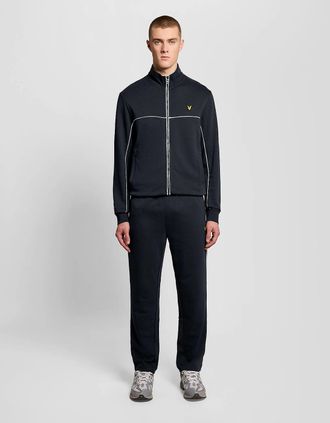 Lyle & Scott Lyle And Scott Mens Straight Leg Piped Track Pants - Black - Size: 33/32/32