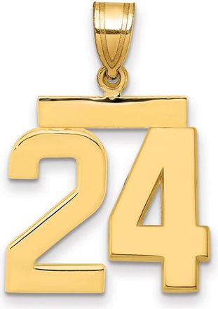 Diamond2Deal 14k Yellow Gold Medium Polished Number Charm Pendant