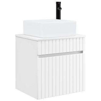 vidaXL Vanidad De Lavabo Montada En La Pared Blanco 49 X 41 X 63 Cm Vidaxl