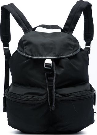 Prada Pre-owned Prada Saffiano Trimmed Tessuto Backpack Mens P1E9M5SMU95IF724