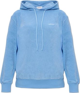 Hunza G Hoodies & sweatvesten, Dames, Blauw, M, Katoen, Terry Towelling Hoodie