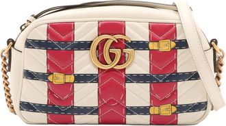 Gucci Pre-owned Gucci Small GG Marmont Matelasse Leather Trompe L Oeil Crossbody Ladies Y324LVV29TE4TRD1