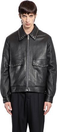 Alexander McQueen Studded Leather Aviator Jacket