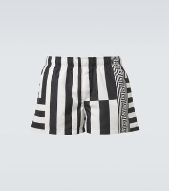 Versace Striped swim trunks