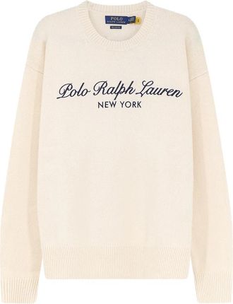 Polo Ralph Lauren Trui met ronde hals - Heren - Ronde hals truien - Beige - XL - Katoen - Truien & Vesten