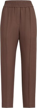 Brunello Cucinelli Brown Tapered Elasticated Pants