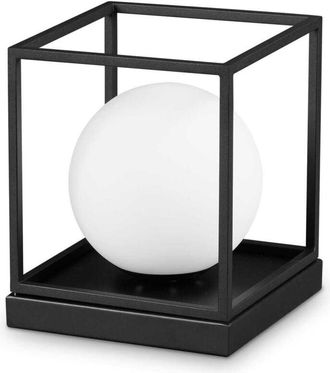 Ideal Lux Ideal Lux - Lingotto L&aacute;mpara De Mesa Globe Negra Grande