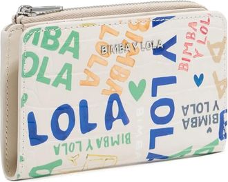 Bimba & Lola Portafoglio con logo e zip - Bianco
