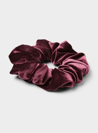 Simons Womens Large moir&eacute; velvet scrunchie