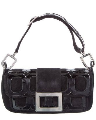 Roger Vivier Patent & Suede Shoulder Bag