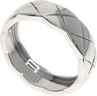 Chanel White Gold White Gold (18K) Band Ring (Pre-Owned)