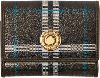 Burberry Small Check Pattern Folding Wallet